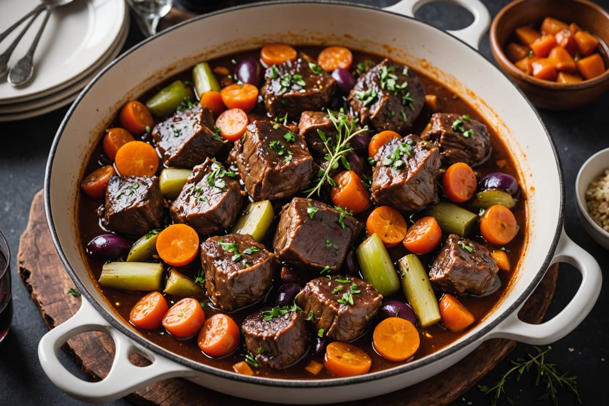 Iberian Pork Cheeks in Red Wine