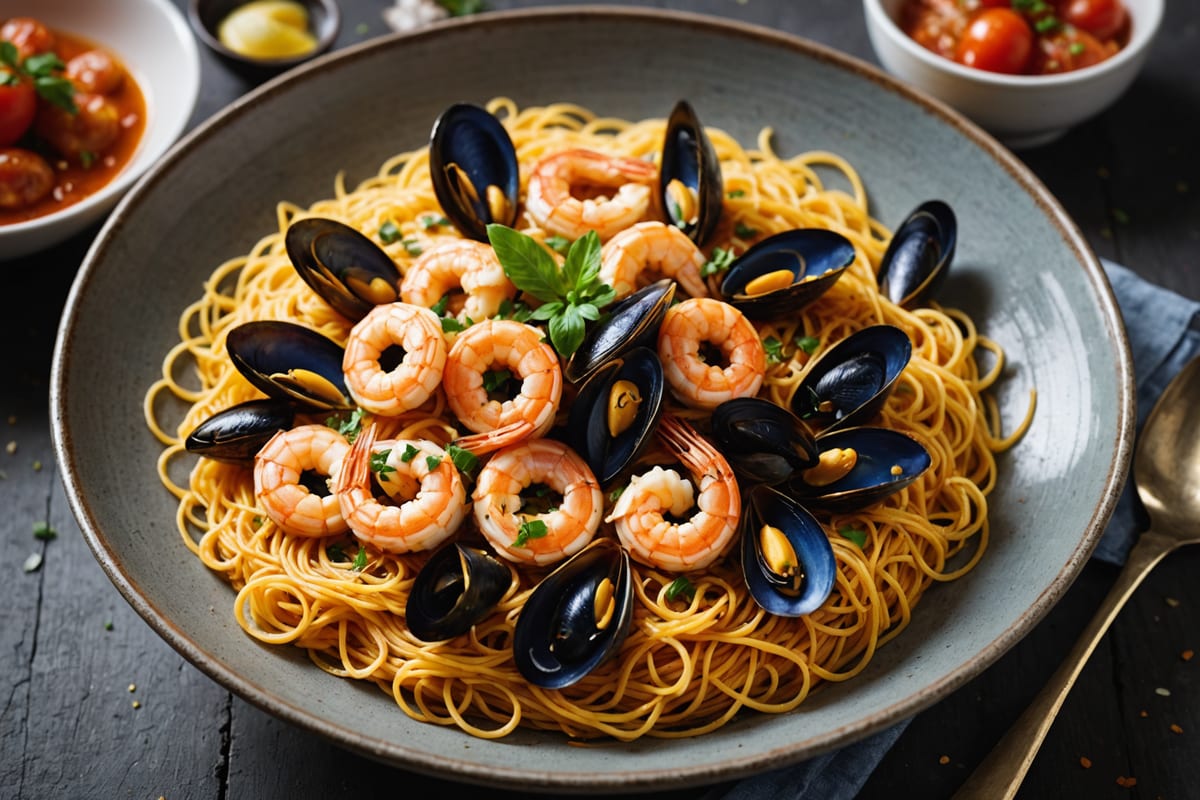 Fideuà Marinera with Allioli