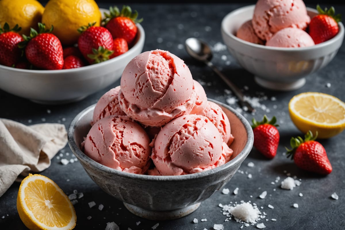 Lactose-Free Strawberry Ice Cream